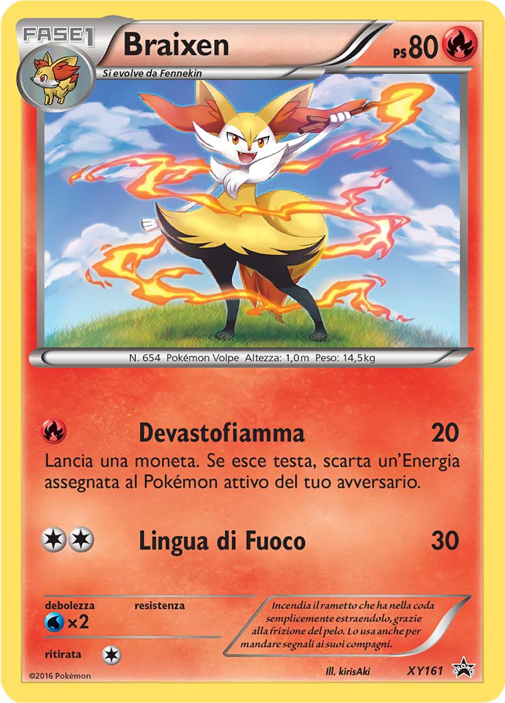 Braixen XY161 — XY Promo (Italian Pokémon TCG card)
