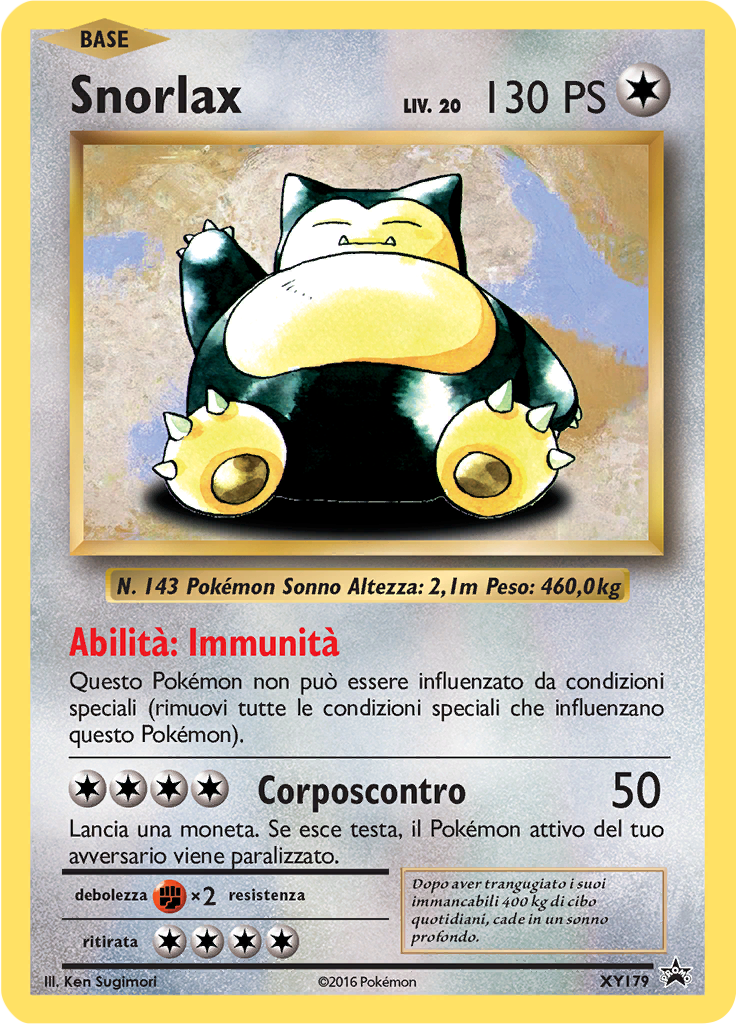 Snorlax XY179 — XY Promo (Italian Pokémon TCG card)
