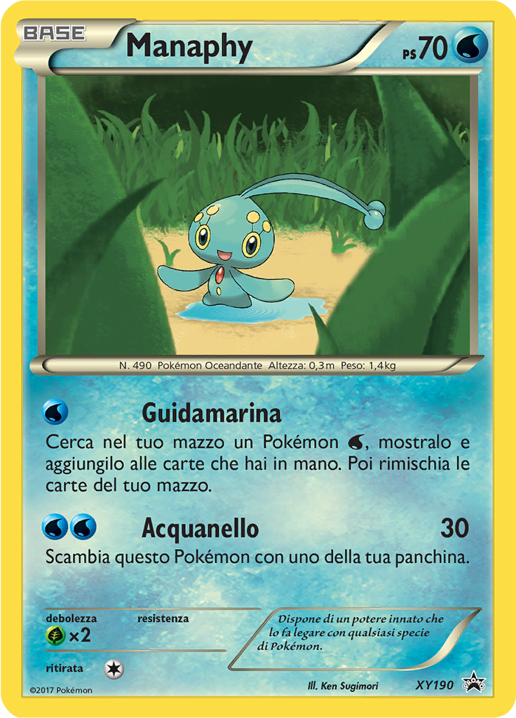 Manaphy XY190 — XY Promo (Italian Pokémon TCG card)