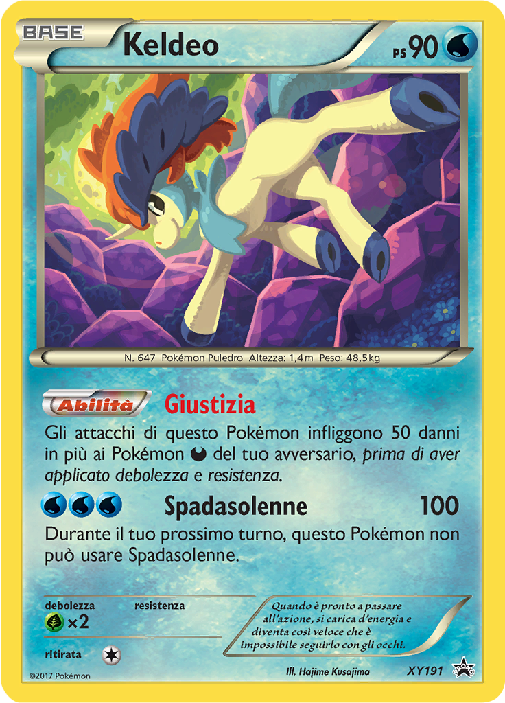 Keldeo XY191 — XY Promo (Italian Pokémon TCG card)