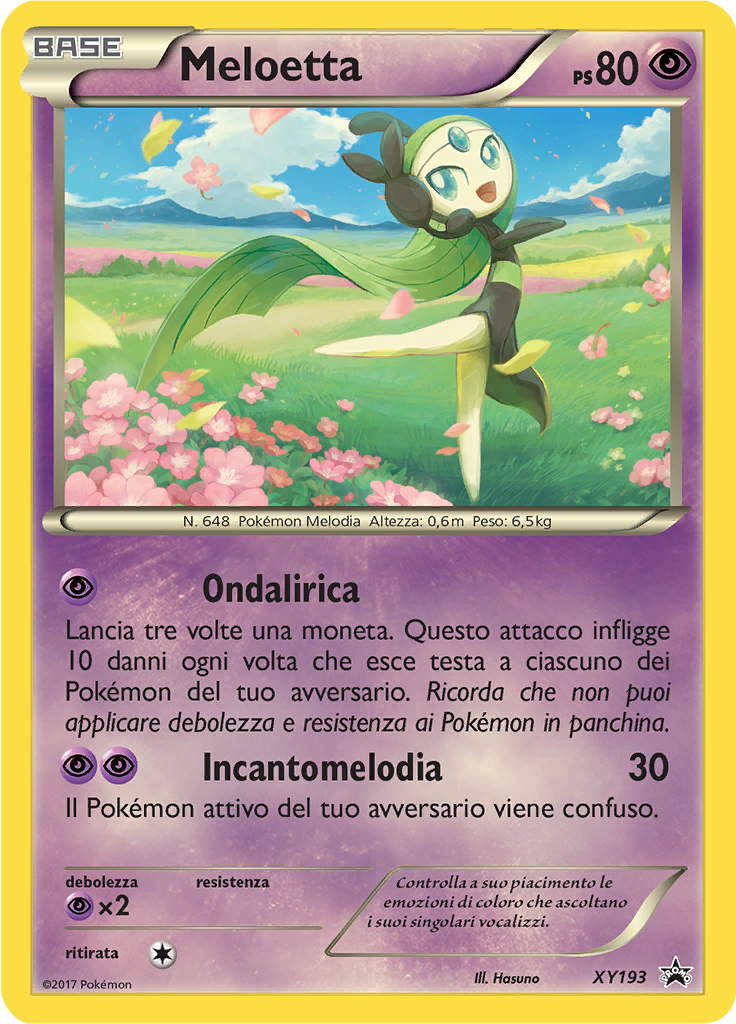 Meloetta XY193 — XY Promo (Italian Pokémon TCG card)