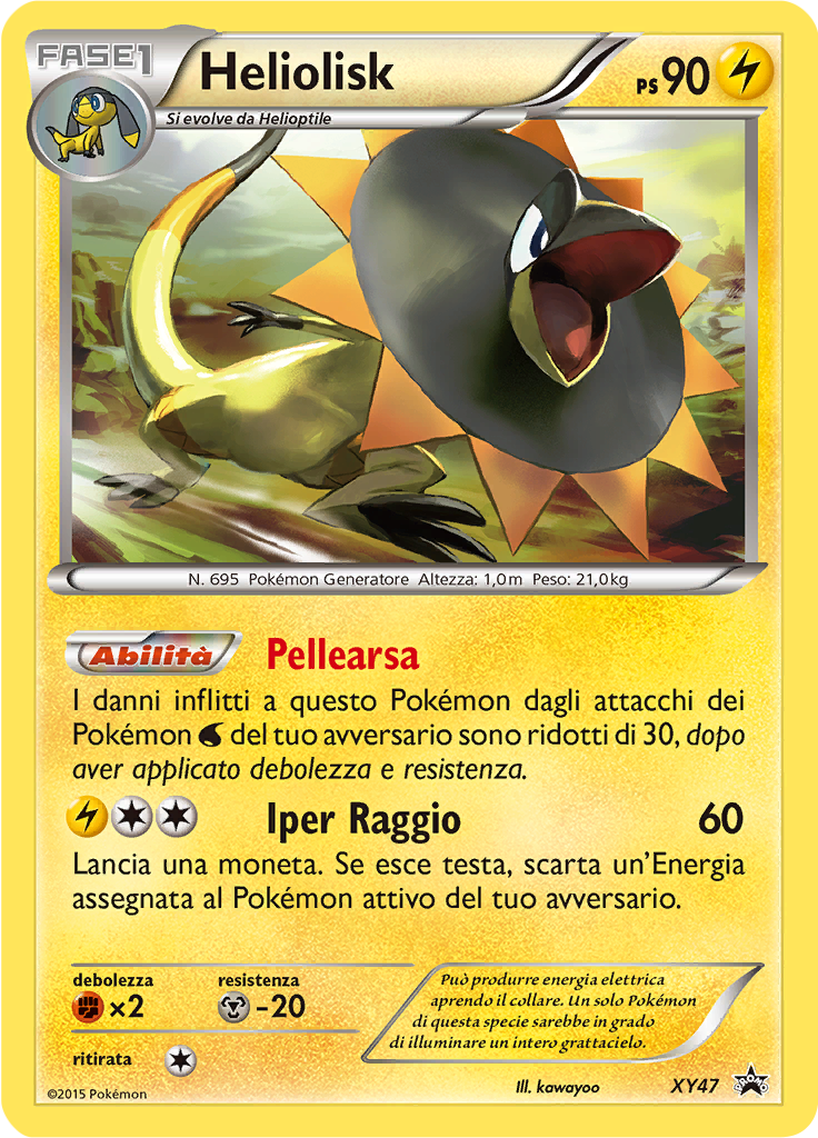Heliolisk XY47 — XY Promo (Italian Pokémon TCG card)