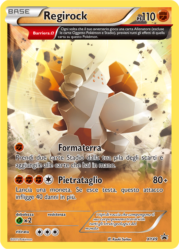 Regirock XY49 — XY Promo (Italian Pokémon TCG card)