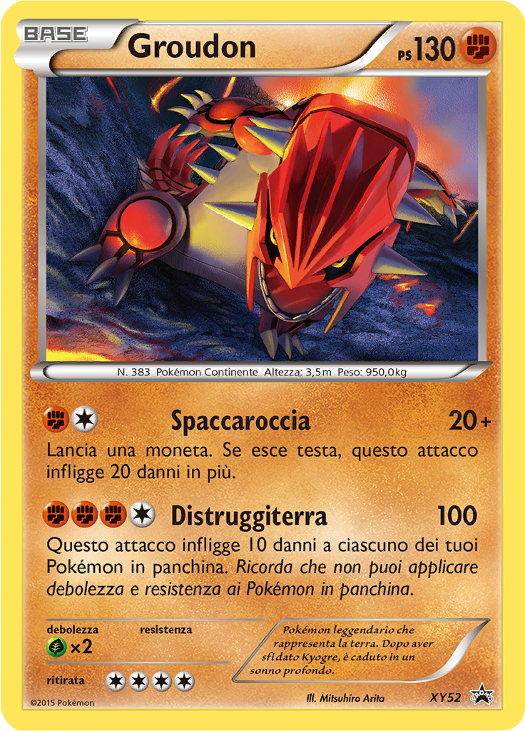 Groudon XY52 — XY Promo (Italian Pokémon TCG card)