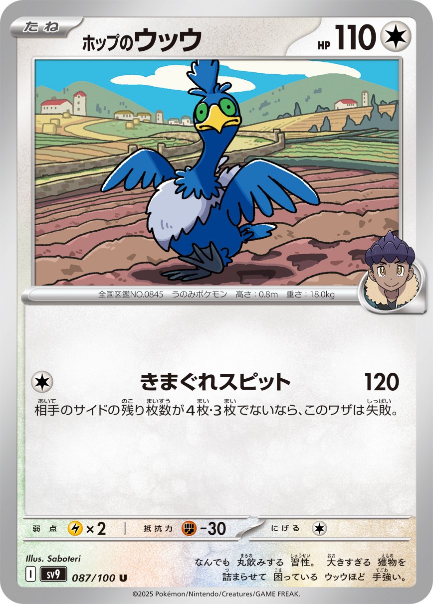 Hop's Cramorant 087/132 — Battle Partners (Japanese Pokémon TCG card)