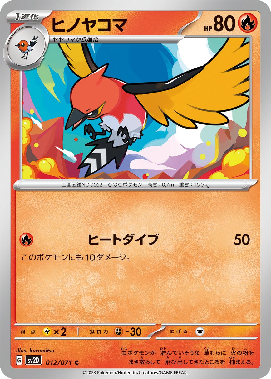 Fletchinder 012/99 — Clay Burst (Japanese Pokémon TCG card)