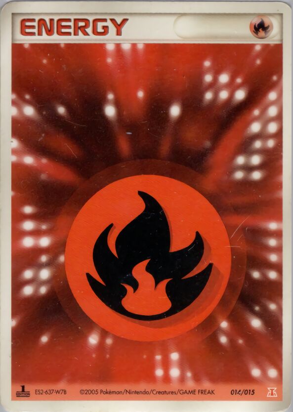 Fire Energy 014 — Holon Research Tower Fire Quarter Deck (Japanese Pokémon TCG card)