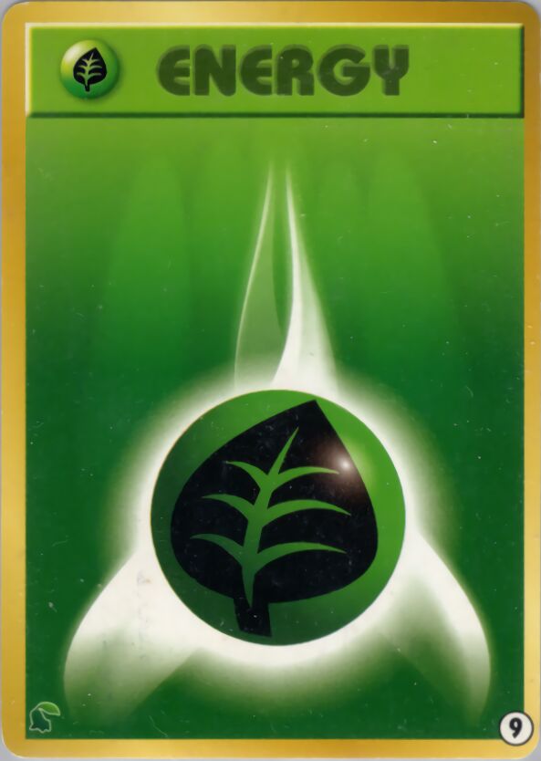 Grass Energy 009 — Intro Pack Neo (Chikorita) (Japanese Pokémon TCG card)