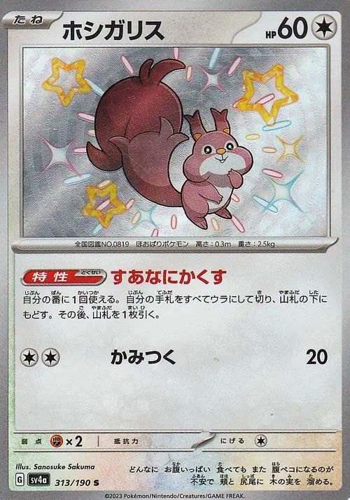 Skwovet 313/360 — Shiny Treasure ex (Japanese Pokémon TCG card)