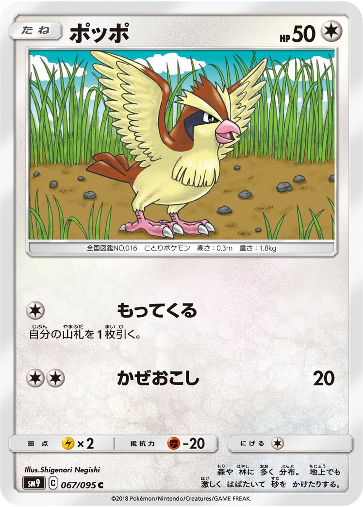 Pidgey 067/118 — Tag Bolt (Japanese Pokémon TCG card)