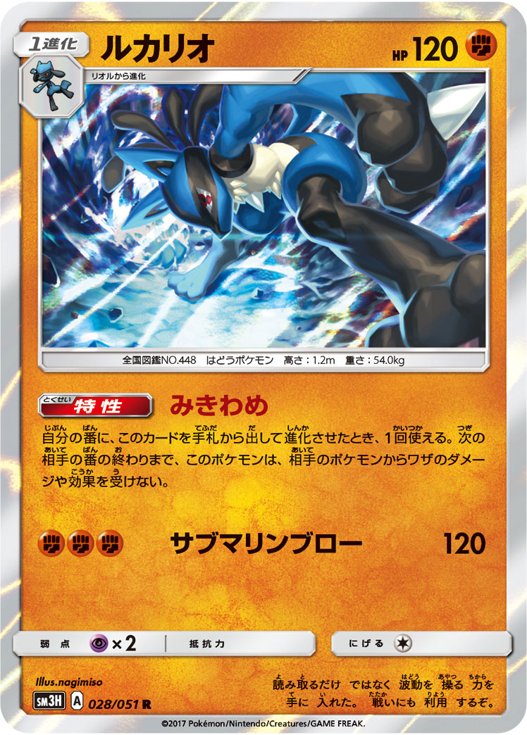 Lucario 028/64 — To Have Seen the Battle Rainbow (Japanese Pokémon TCG card)