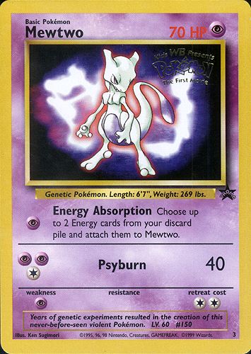 Mewtwo [Glossy] — Unnumbered Promotional 1997 (Japanese Pokémon TCG card)