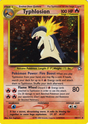 Typhlosion [Premium] — Unnumbered Promotional 1999 (Japanese Pokémon TCG card)