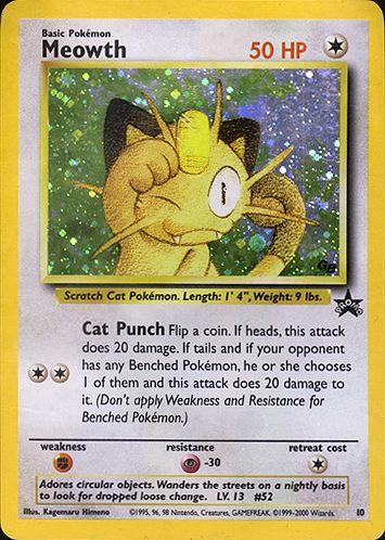 Meowth [English] [JR West] — Unnumbered Promotional 2000 (Japanese Pokémon TCG card)