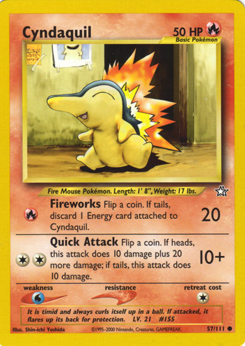 Cyndaquil [Road] — Unnumbered Promotional 2000 (Japanese Pokémon TCG card)
