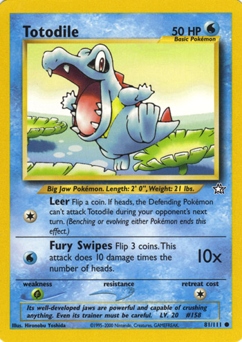 Totodile [Road] — Unnumbered Promotional 2000 (Japanese Pokémon TCG card)