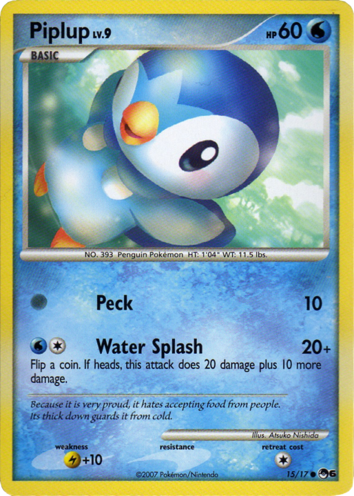 Piplup (Space-Time Creation) [Mini] — Unnumbered Promotional 2007 (Japanese Pokémon TCG card)