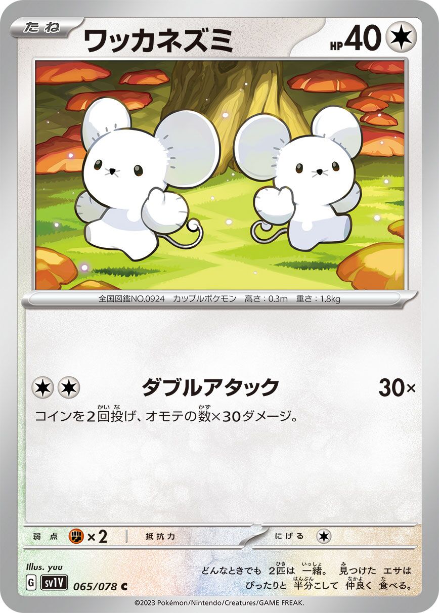 Tandemaus 065/108 — Violet ex (Japanese Pokémon TCG card)