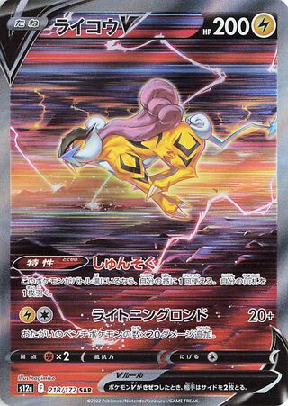 Raikou V 218/262 — VSTAR Universe (Japanese Pokémon TCG card)