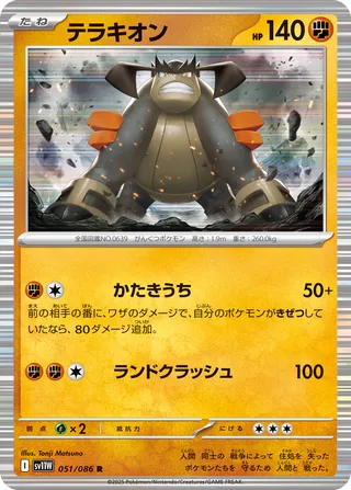Terrakion 051/174 — White Flare (Japanese Pokémon TCG card)