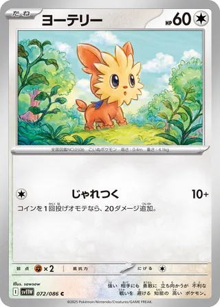 Lillipup 072/174 — White Flare (Japanese Pokémon TCG card)