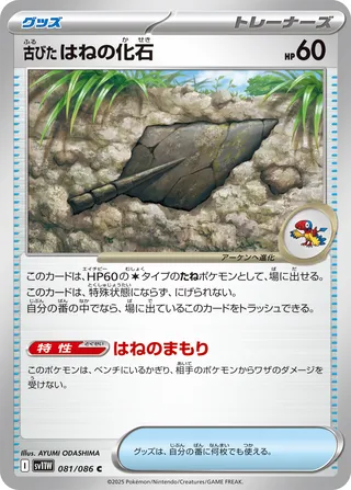 Antique Plume Fossil 081/174 — White Flare (Japanese Pokémon TCG card)