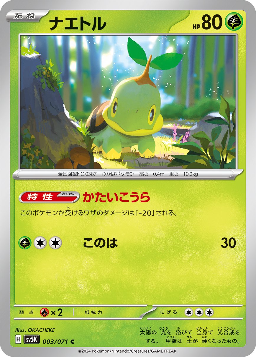 Turtwig 003/100 — Wild Force (Japanese Pokémon TCG card)