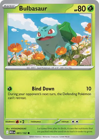 Bulbasaur 001/188 — Mega Evolution (English Pokémon TCG card)