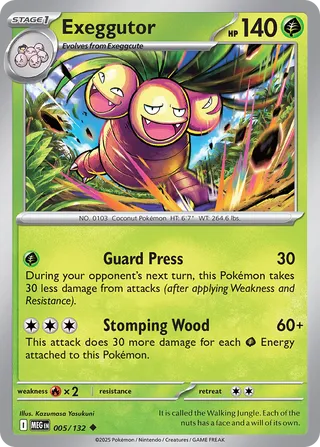 Exeggutor 005/188 — Mega Evolution (English Pokémon TCG card)