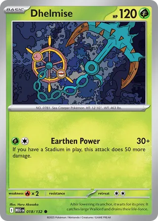 Dhelmise 018/188 — Mega Evolution (English Pokémon TCG card)