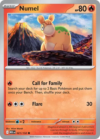 Numel 021/188 — Mega Evolution (English Pokémon TCG card)