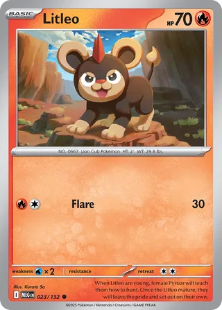 Litleo 023/188 — Mega Evolution (English Pokémon TCG card)