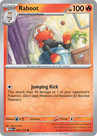 Raboot 027/188 — Mega Evolution (English Pokémon TCG card)