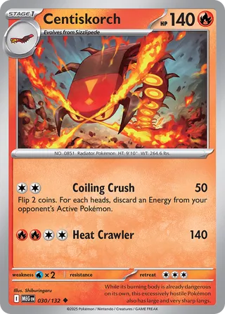 Centiskorch 030/188 — Mega Evolution (English Pokémon TCG card)