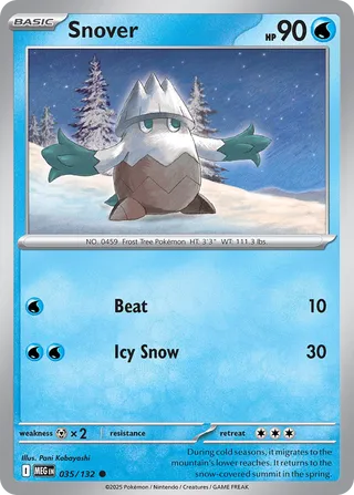 Snover 035/188 — Mega Evolution (English Pokémon TCG card)