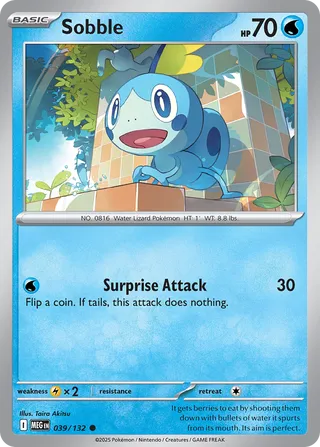 Sobble 039/188 — Mega Evolution (English Pokémon TCG card)