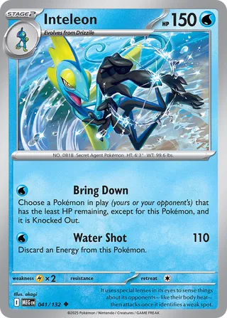Inteleon 041/188 — Mega Evolution (English Pokémon TCG card)