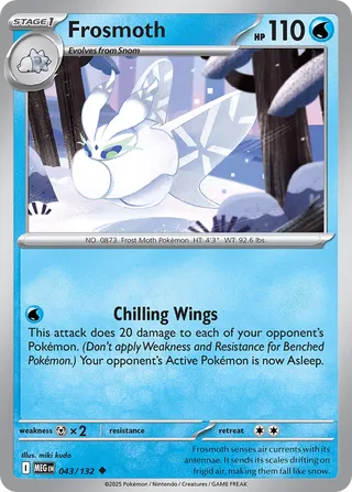 Frosmoth 043/188 — Mega Evolution (English Pokémon TCG card)