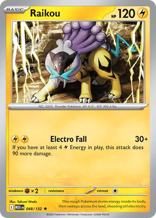 Raikou 048/188 — Mega Evolution (English Pokémon TCG card)