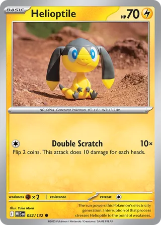 Helioptile 052/188 — Mega Evolution (English Pokémon TCG card)