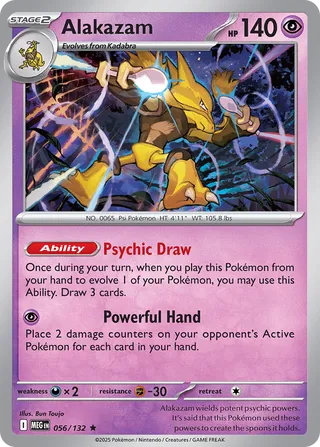 Alakazam 056/188 — Mega Evolution (English Pokémon TCG card)