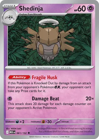 Shedinja 061/188 — Mega Evolution (English Pokémon TCG card)