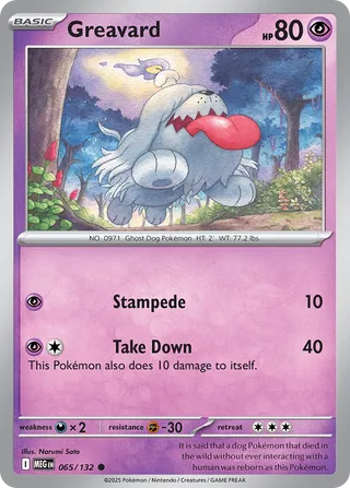 Greavard 065/188 — Mega Evolution (English Pokémon TCG card)