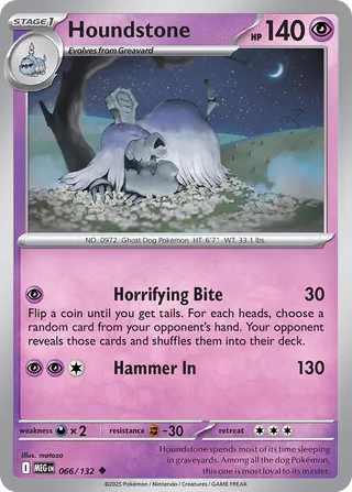 Houndstone 066/188 — Mega Evolution (English Pokémon TCG card)