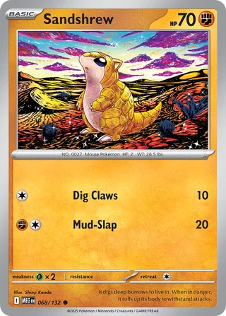 Sandshrew 068/188 — Mega Evolution (English Pokémon TCG card)
