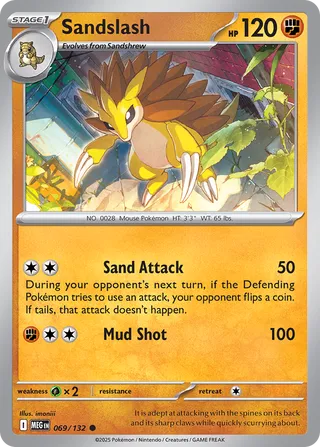 Sandslash 069/188 — Mega Evolution (English Pokémon TCG card)
