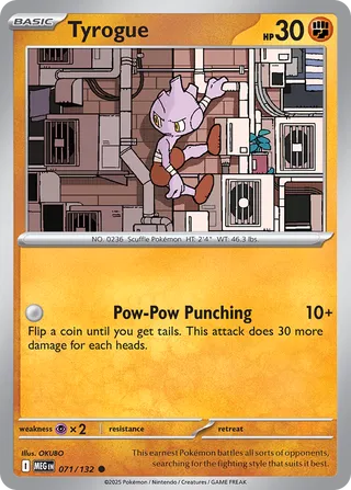 Tyrogue 071/188 — Mega Evolution (English Pokémon TCG card)