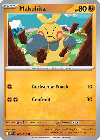 Makuhita 072/188 — Mega Evolution (English Pokémon TCG card)