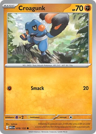 Croagunk 078/188 — Mega Evolution (English Pokémon TCG card)