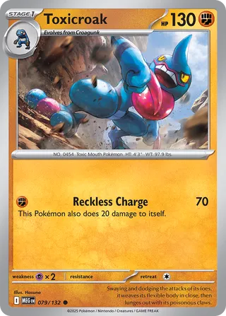 Toxicroak 079/188 — Mega Evolution (English Pokémon TCG card)